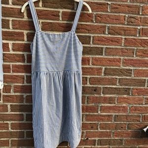 LOFT Blue/White Striped Sundress